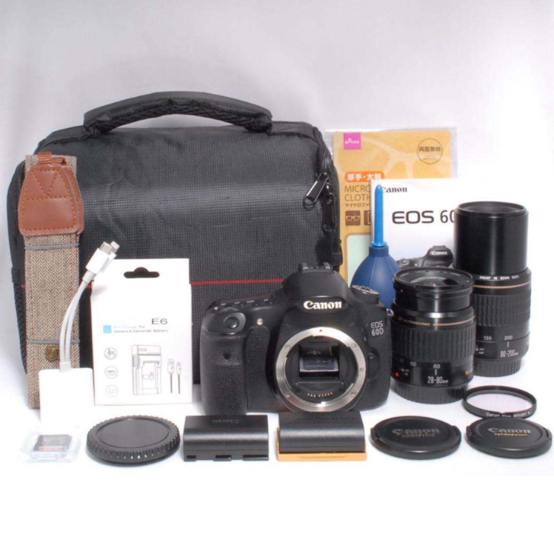 ダブルレンズセット　Canon EOS 60D キャノン　美品　1800万画素