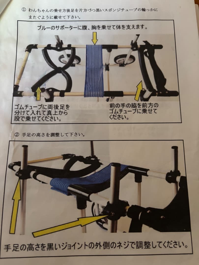 犬　車椅子　中型犬　四輪　わんワーク　老犬