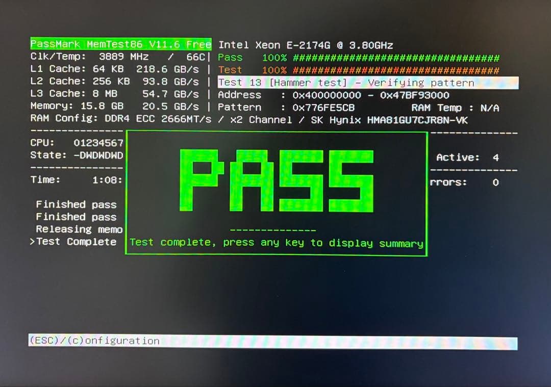 ★富士通★SKHYNIX DDR4 2666 ECC 8GBx2枚（合計16GB