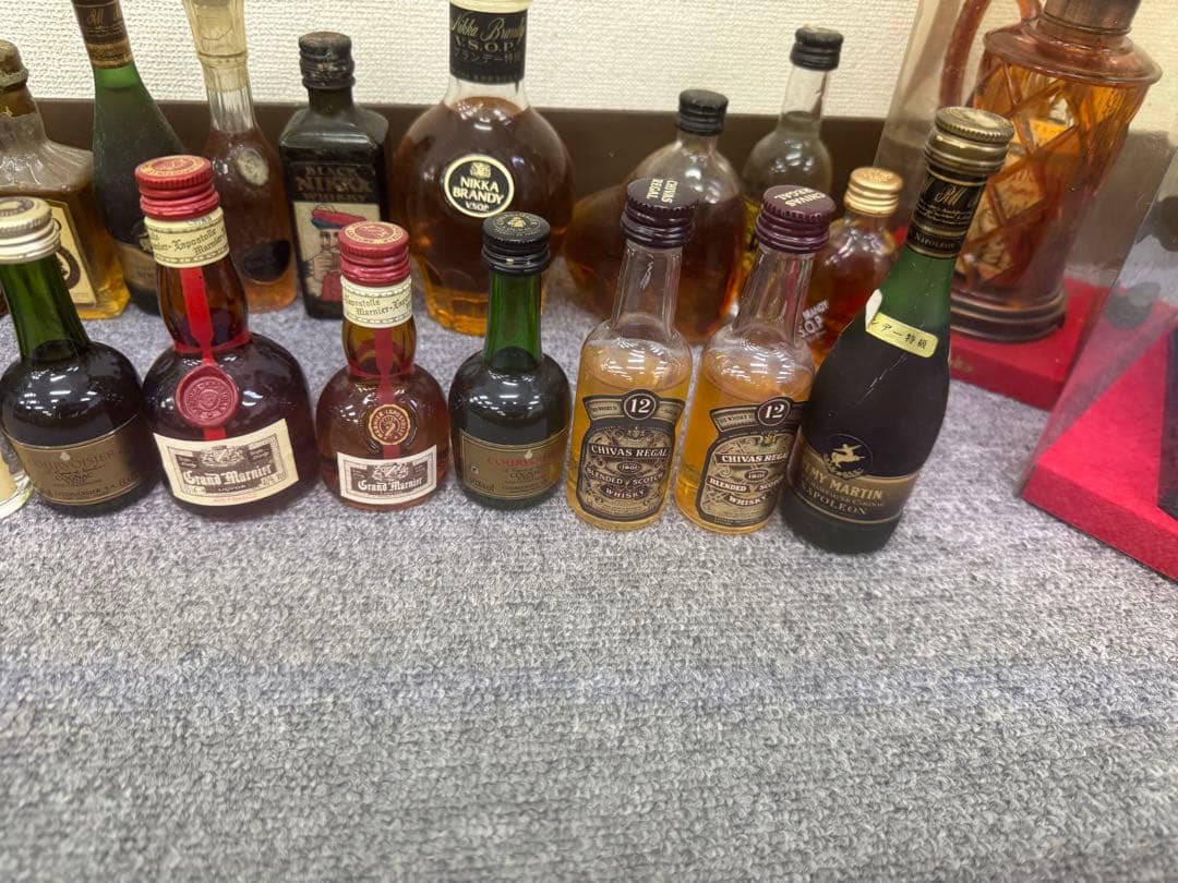 未開封　お酒　洋酒　ブランデー　ウイスキー　ミニボトル　63本