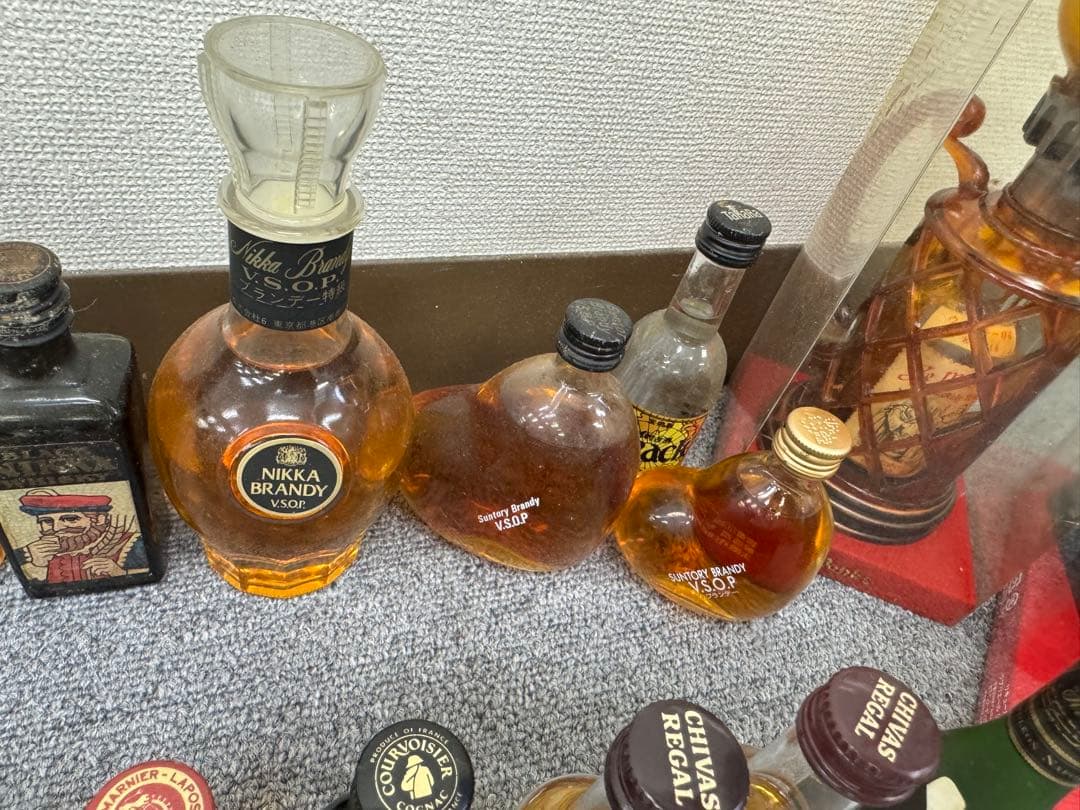 未開封　お酒　洋酒　ブランデー　ウイスキー　ミニボトル　63本