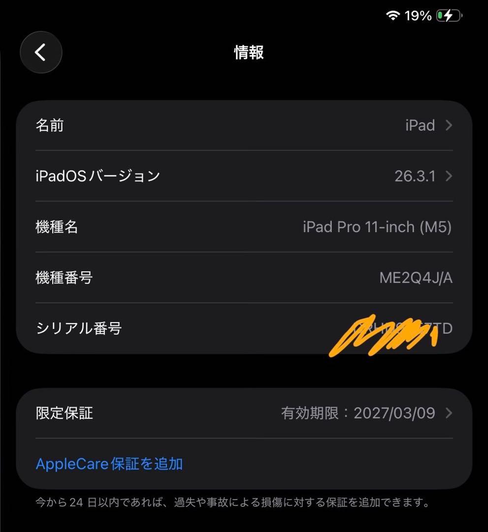 美品おまけ多数iPad ProM5 512GB 11インチセルラー