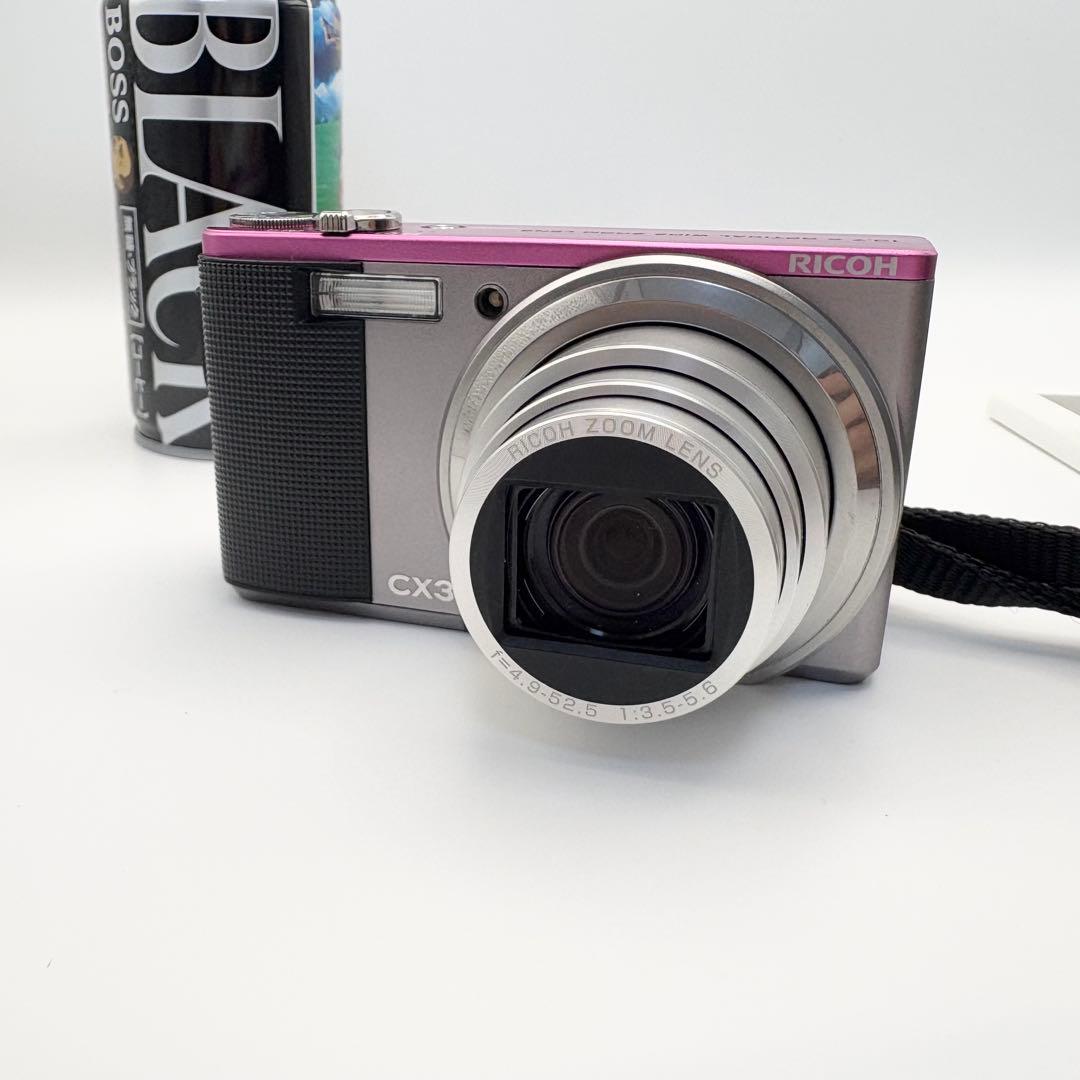 美品 RICOH CX3 ピンク 動作確認済 コンパクトデジタルカメラ 充電器付
