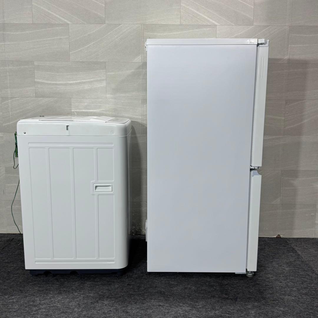生活家電 2点セット 冷蔵庫 洗濯機 2022年 国内メーカー 白 d5652