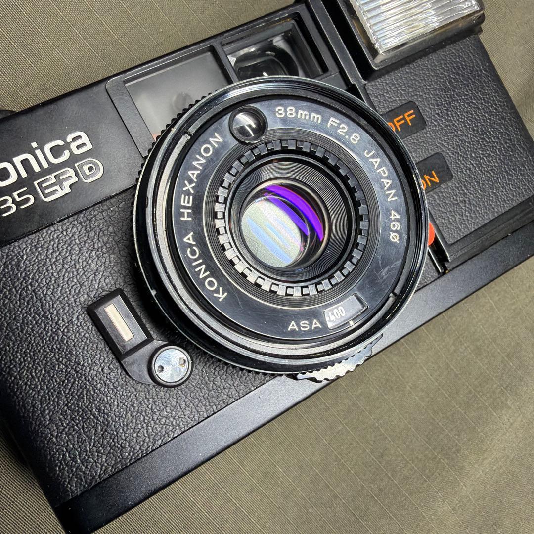 【超美品完動品】konica c35 ef d フィルムカメラ　電池付き