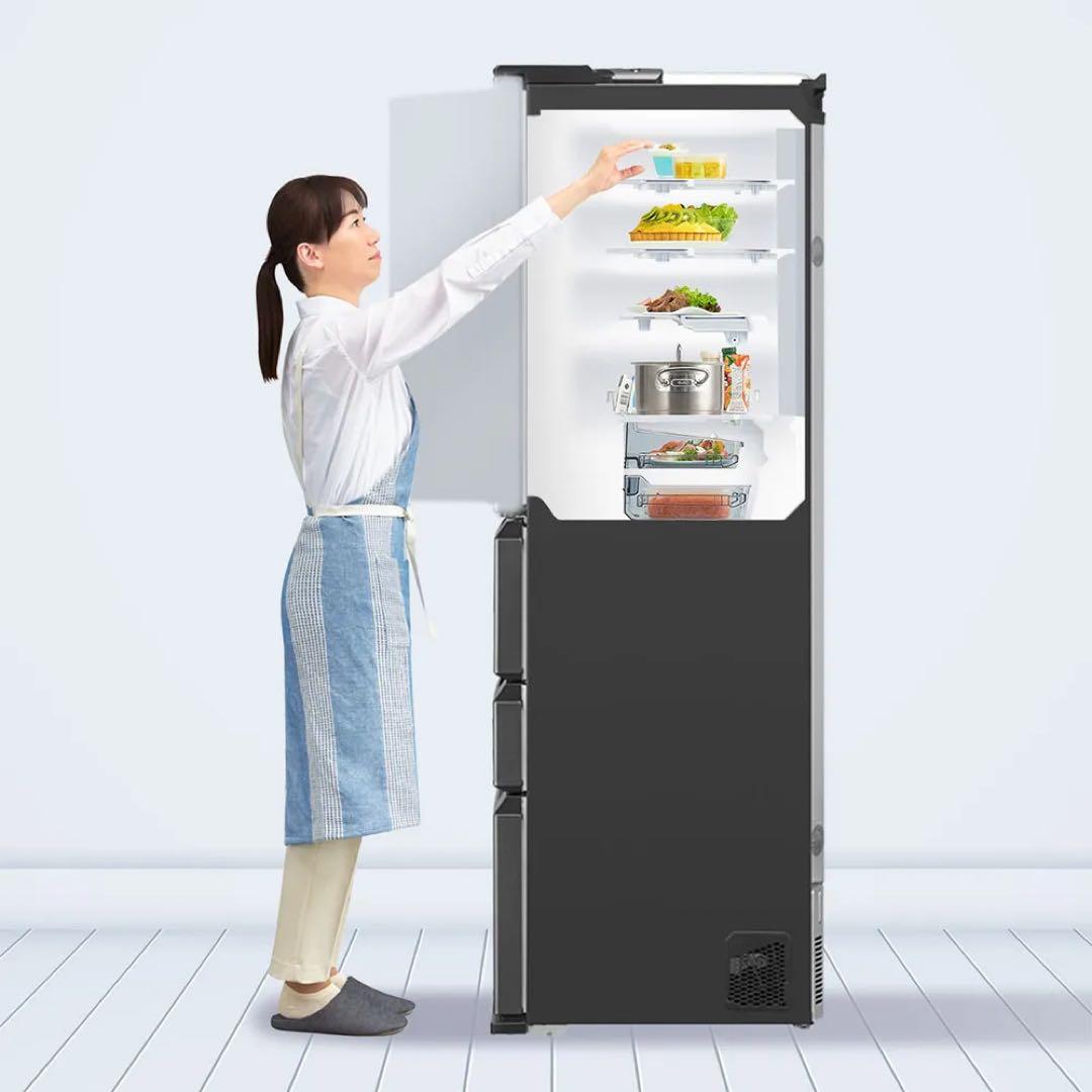 【美品】SHARP冷蔵庫 SJ-MF46M-H 457L(2024年製)送料込み