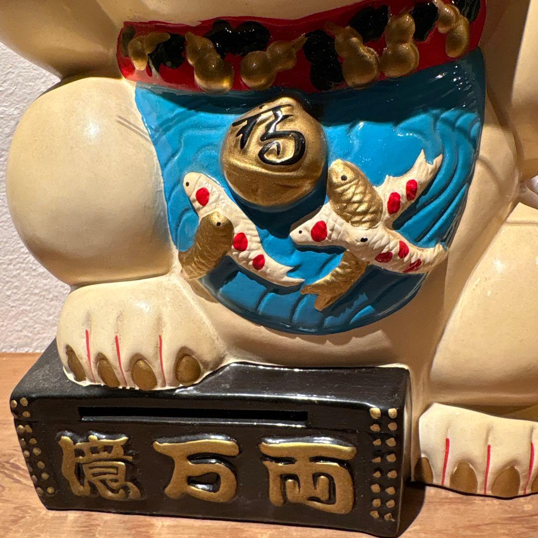 昭和レトロ　大きな億万両　招き猫　横25㎝　縦35㎝（右手の上まで）