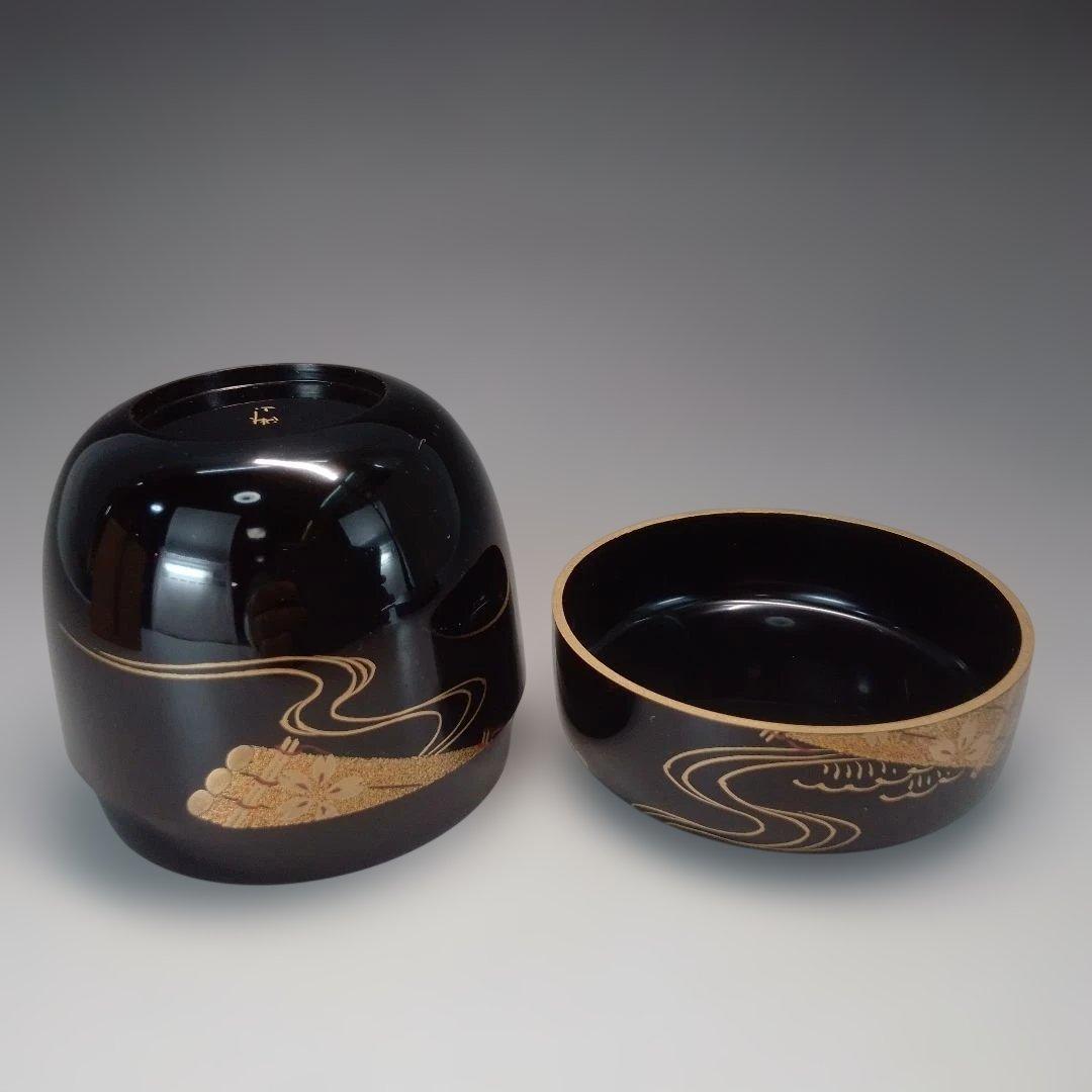 輪島塗　棗　花筏