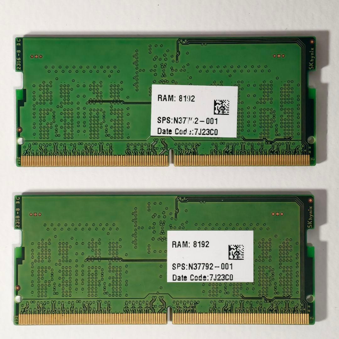 【中古】ノートPC用 SO-DIMM DDR5メモリ 8GB 2枚