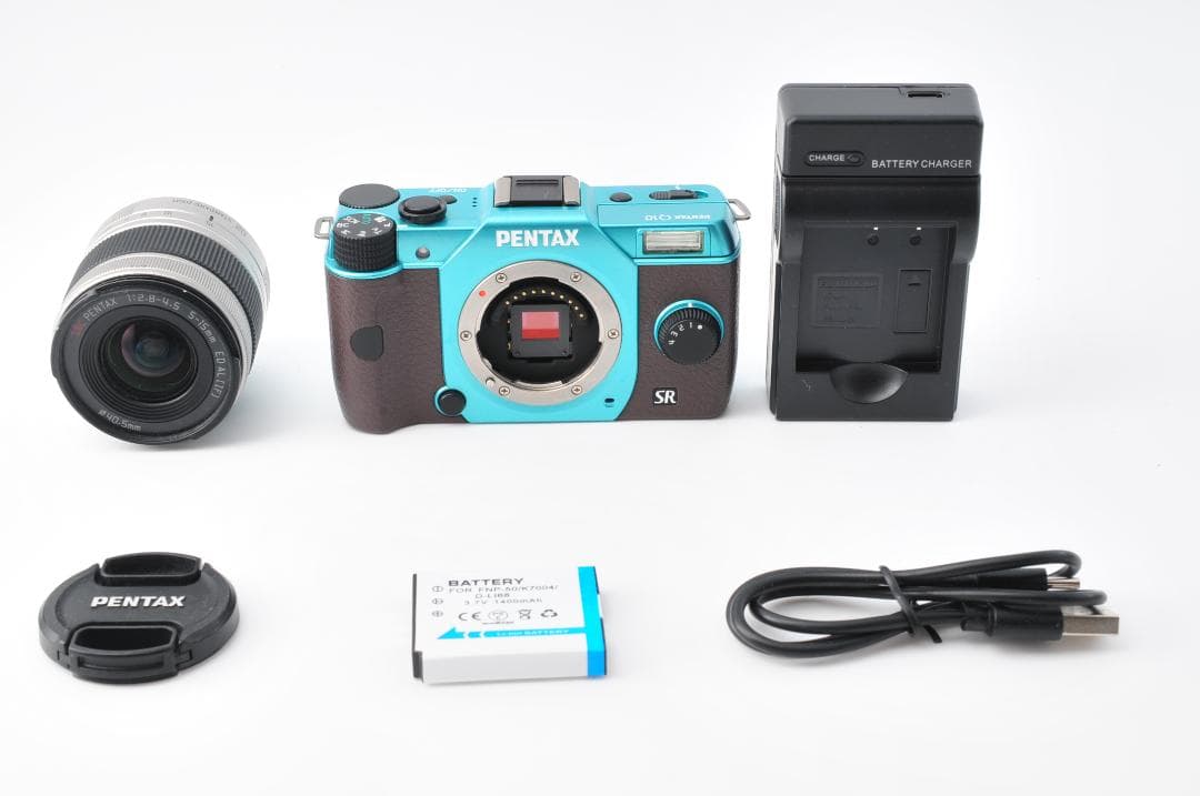 PENTAX ペンタックス Q10 ブルー バッテリー、充電器付 #104