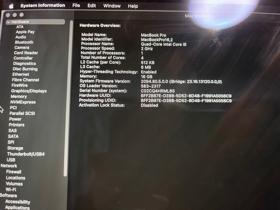 MacBook Pro 2020 13インチ 1TB 訳あり