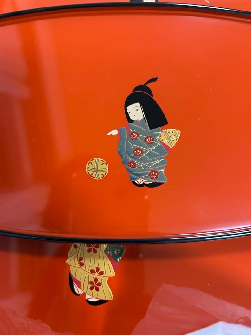 希少　輪島塗　輪島漆器　大雅堂　摂田照彦　兼用皿　童蒔絵　５枚　高級漆器　茶道具