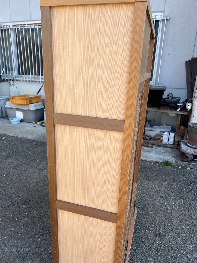 伝統工芸 茶道具　置水屋　水屋箪笥　網代引戸　茶箪笥