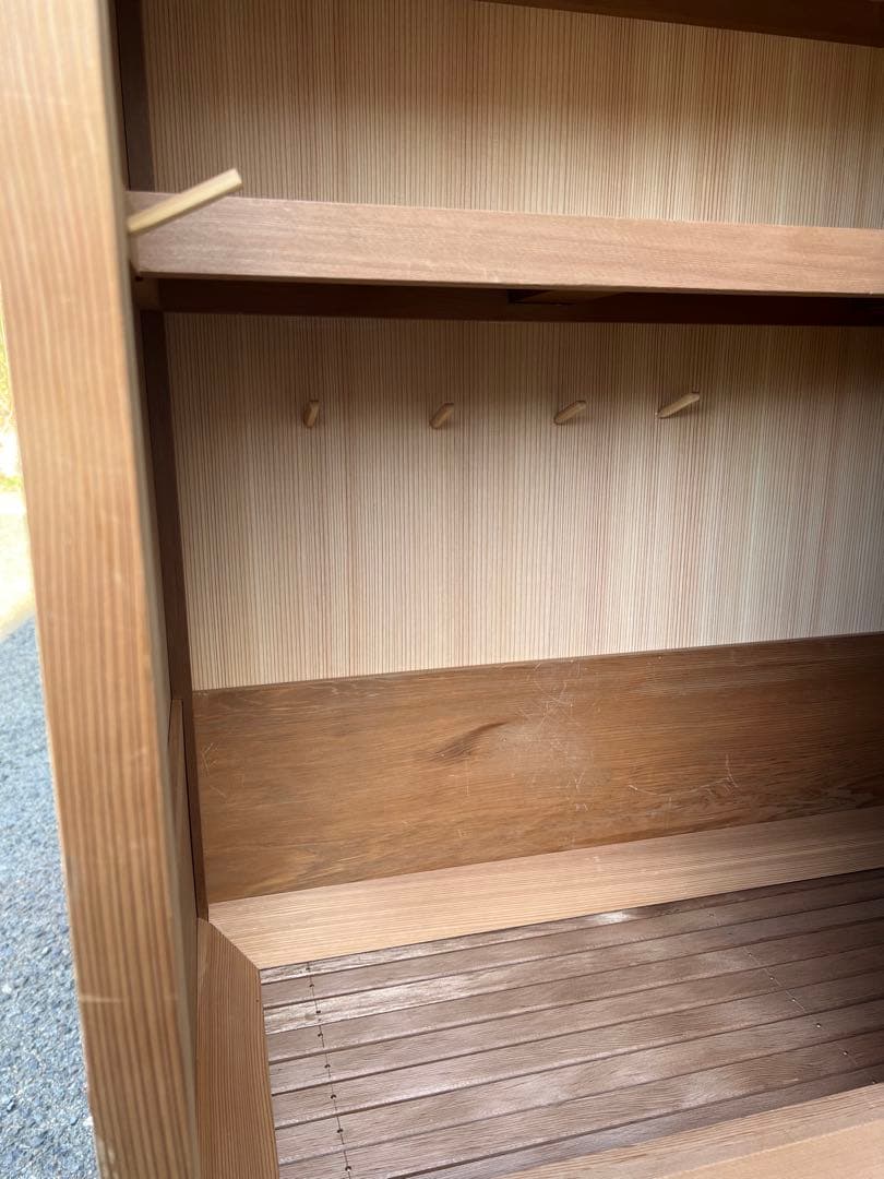 伝統工芸 茶道具　置水屋　水屋箪笥　網代引戸　茶箪笥