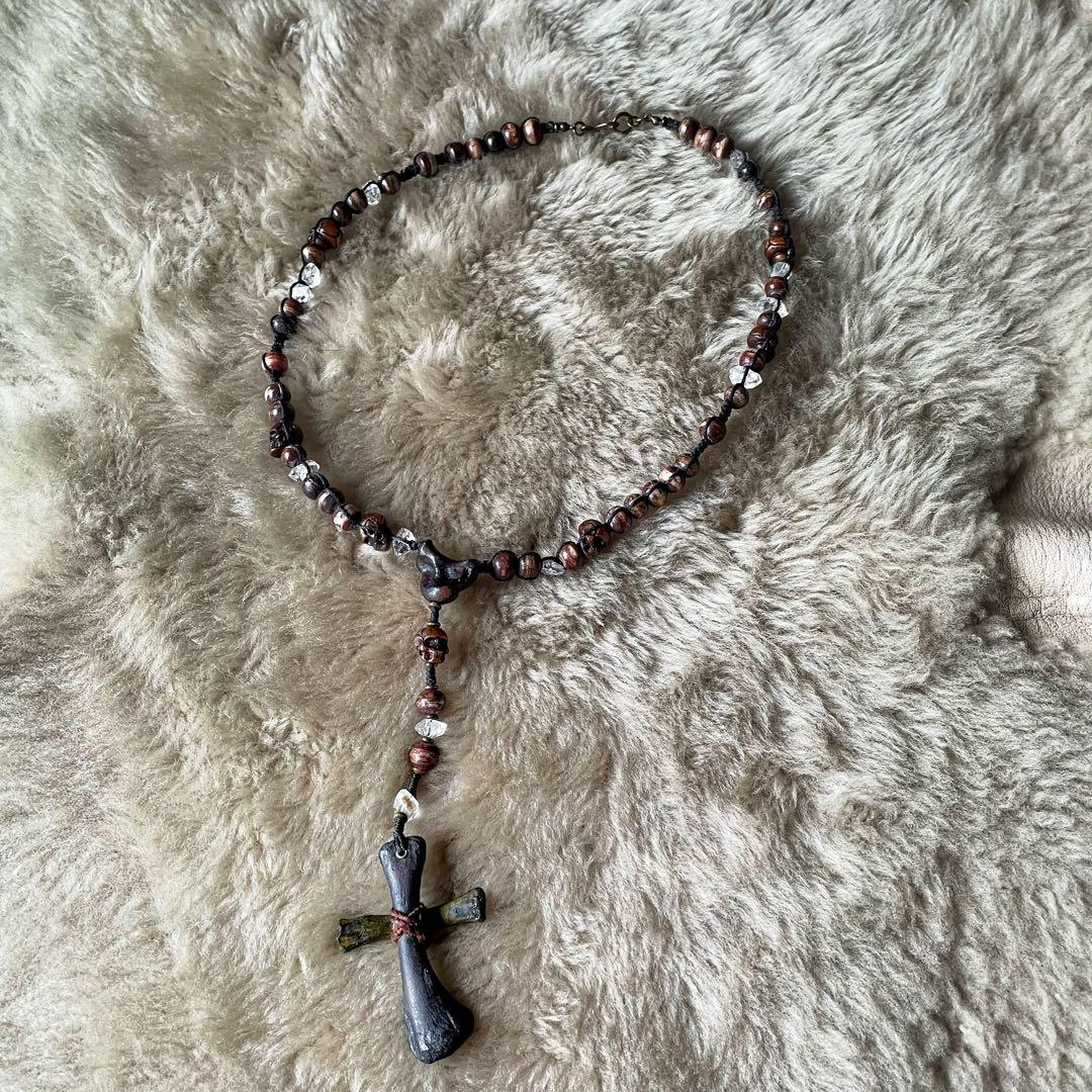 ネックレス・ペンダント Rosary of Darkness \"Real bone Cross\"