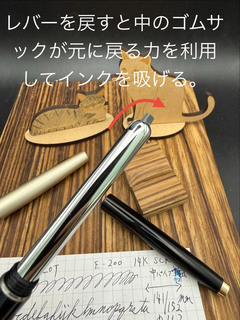 Pilot 万年筆 E200 中パイプテコ式 Script 細字