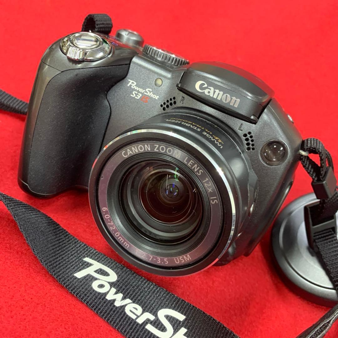 Canon PowerShot S3 IS デジカメ 起動確認済 紐、カバー ⑨