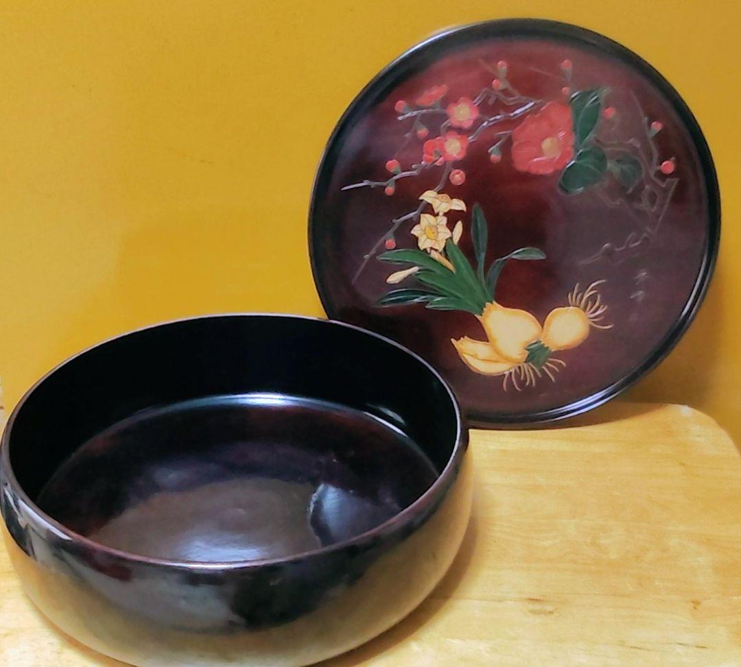 茶櫃 年代物 烏城彫 秀峰作 共箱付き 昭和 岡山伝統品 使用品