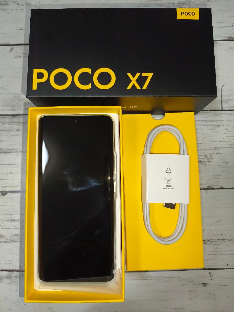 美品Xiaomi POCO X7 シルバー 本体 充電ケーブル付き