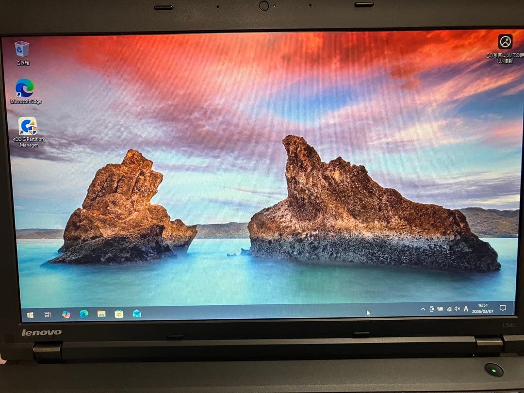 Lemovo L540　ノートPC　Win10Pro 64bit　15.6インチ