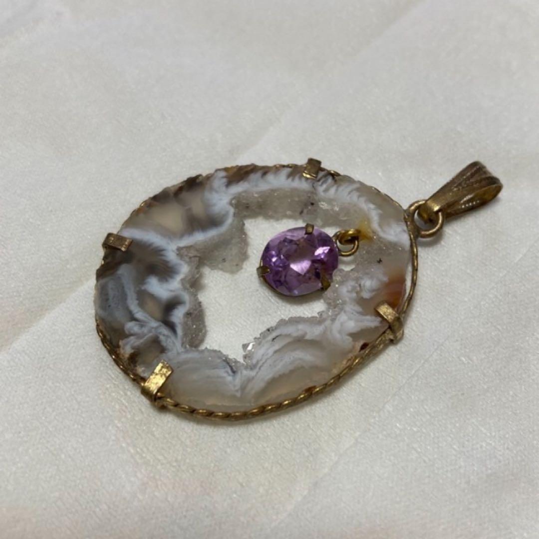 ペンダントトップ  ヘッド 天然石  水晶 アメジスト アクセサリー ネックレス