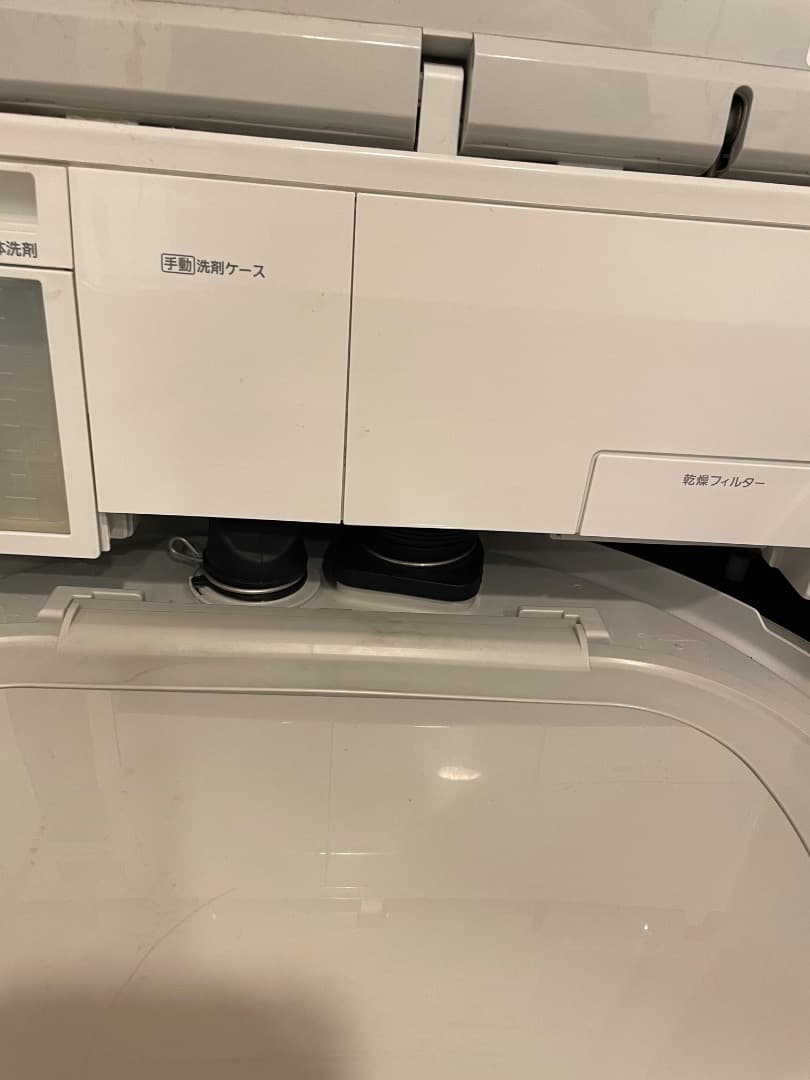 Panasonic 縦型洗濯機　乾燥機能付き　ジャンク品（給水時の黒ホースに傷）