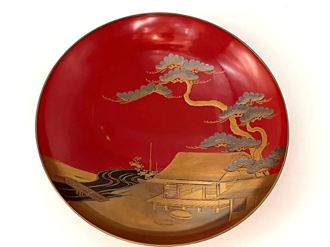 盃 蒔絵 金銀 螺鈿 漆器 三ツ組盃 古満 箱入り 時代 極稀少