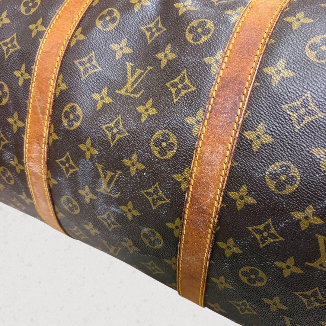 鑑定済 ルイヴィトン キーポル60 モノグラム ボストンバッグ カギパドロック付