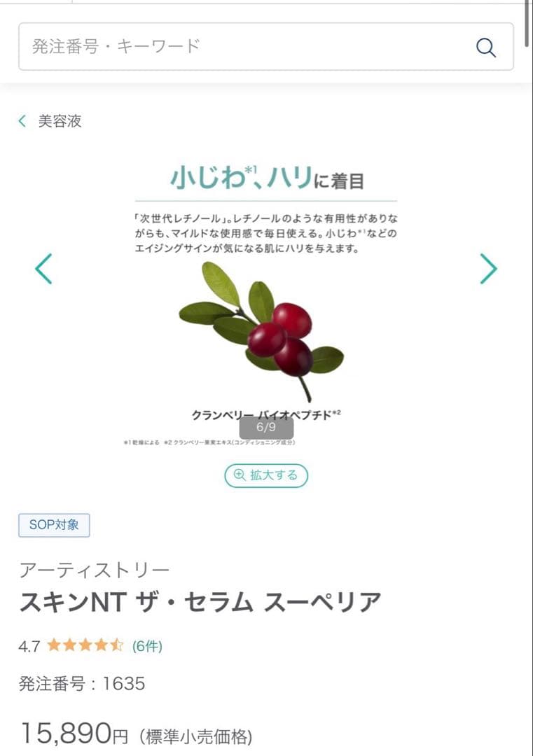 【新品未開封】Amway アーティスト　スキンNTザ・セラム　スーペリア美容液