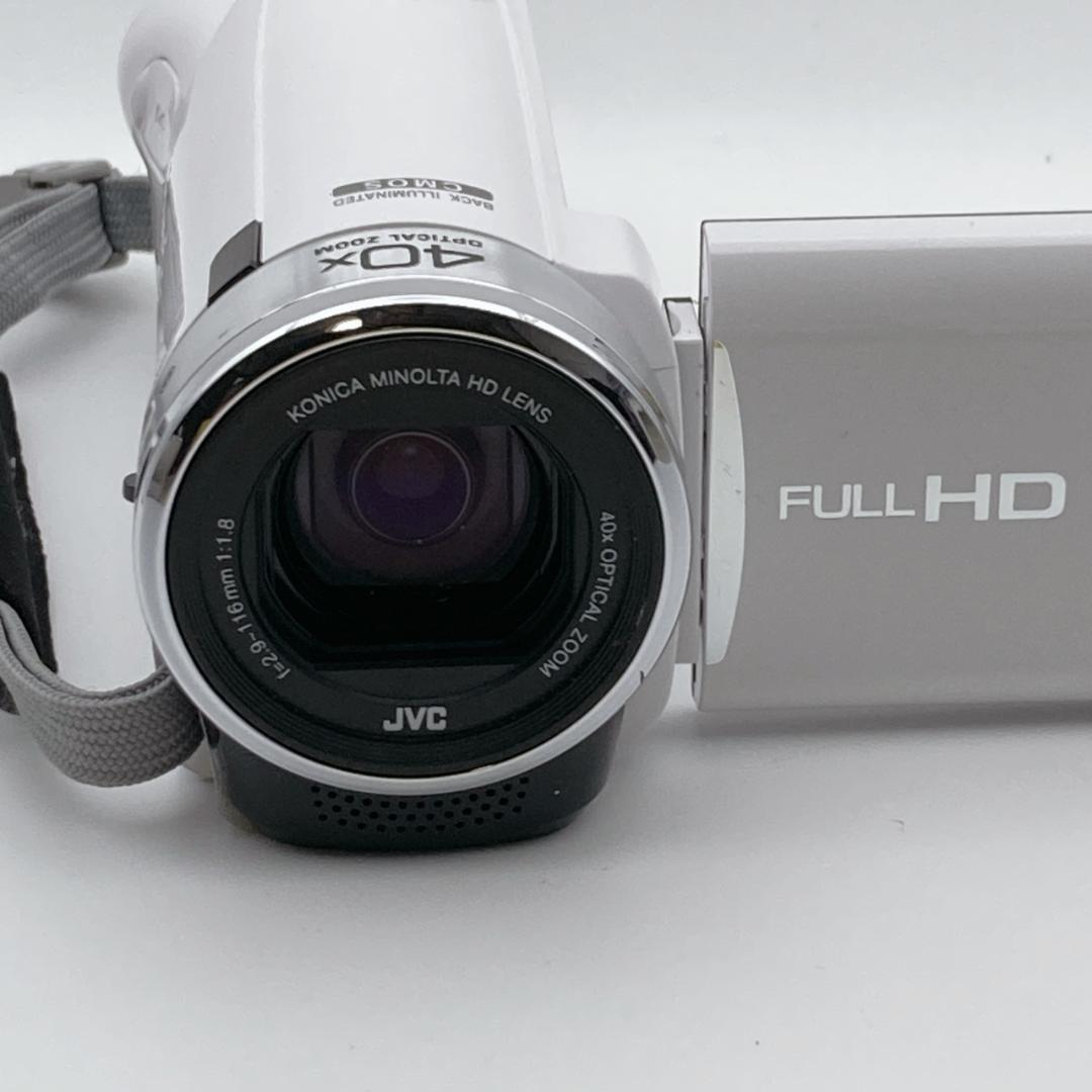 実写有【未使用級】JVC Everio GZ-E180-W フルHDビデオカメラ