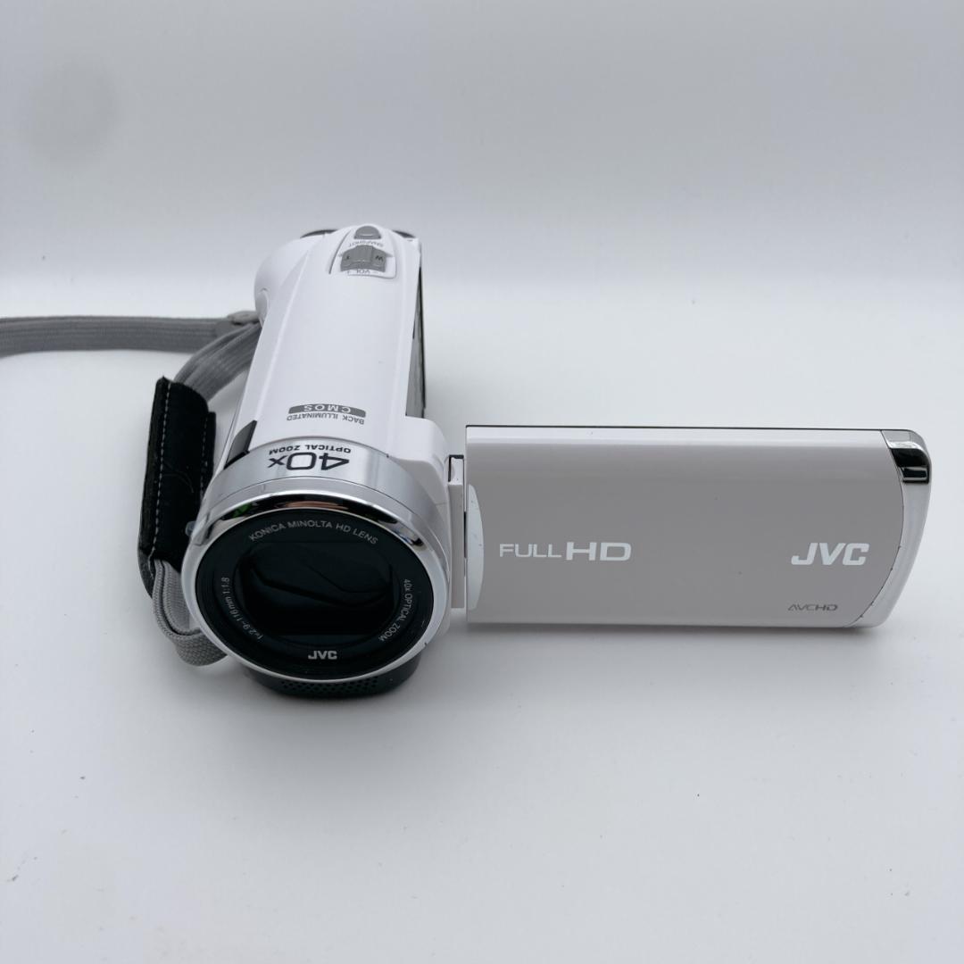 実写有【未使用級】JVC Everio GZ-E180-W フルHDビデオカメラ