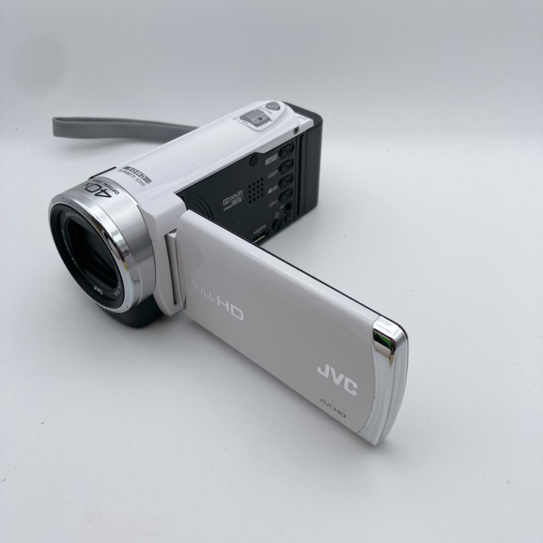 実写有【未使用級】JVC Everio GZ-E180-W フルHDビデオカメラ