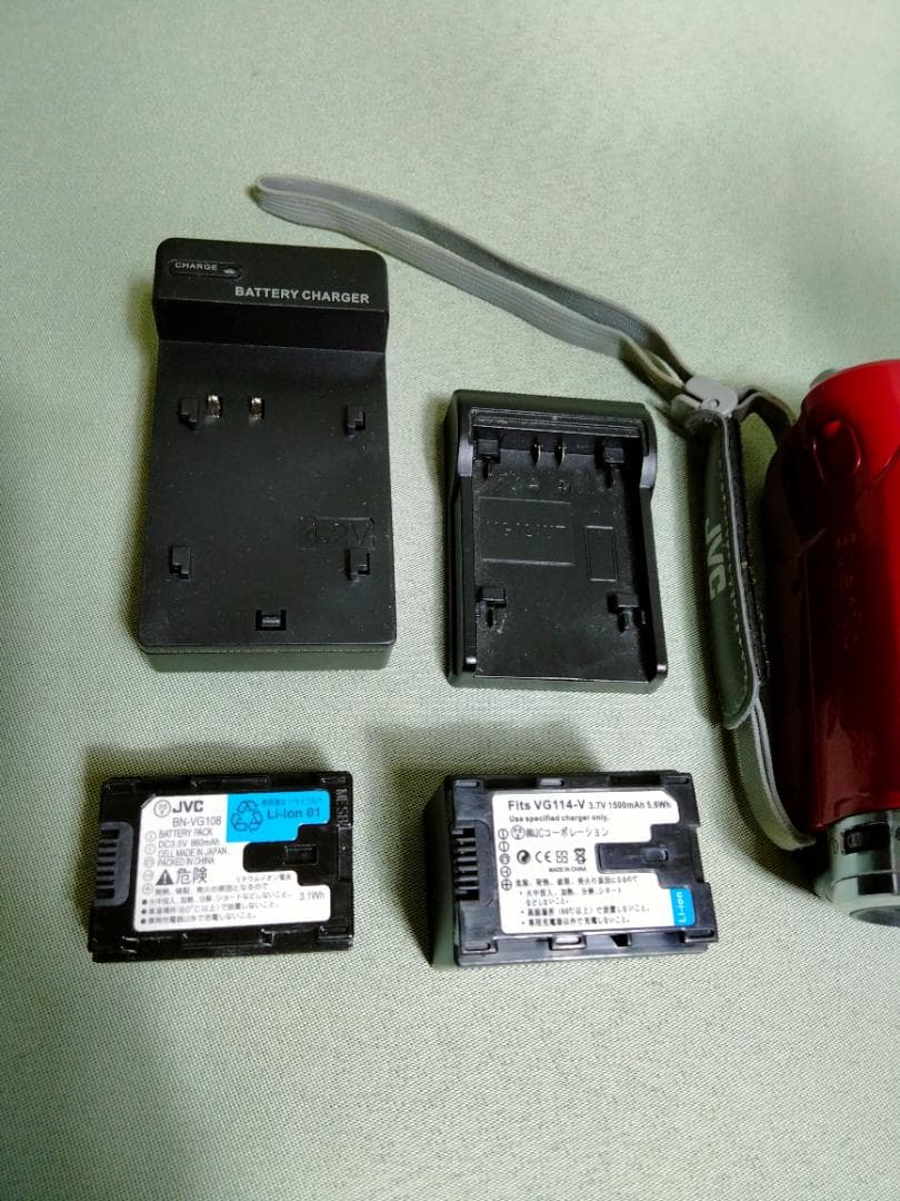 JVC Everio GZ-E225-R フルHDビデオカメラ 動作確認OK