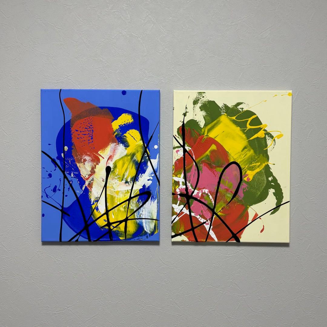 絵画 抽象画 2点セット