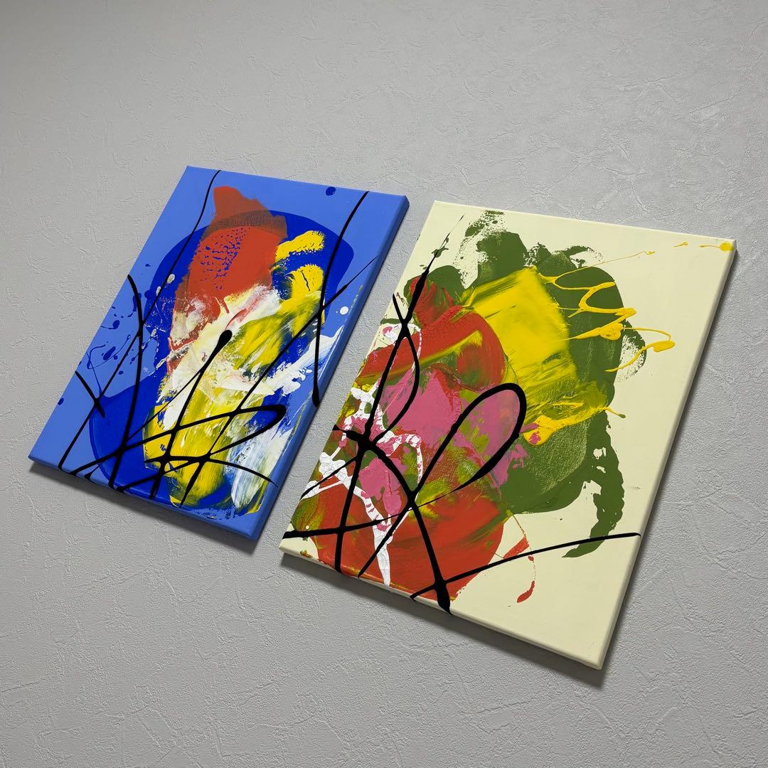 絵画 抽象画 2点セット