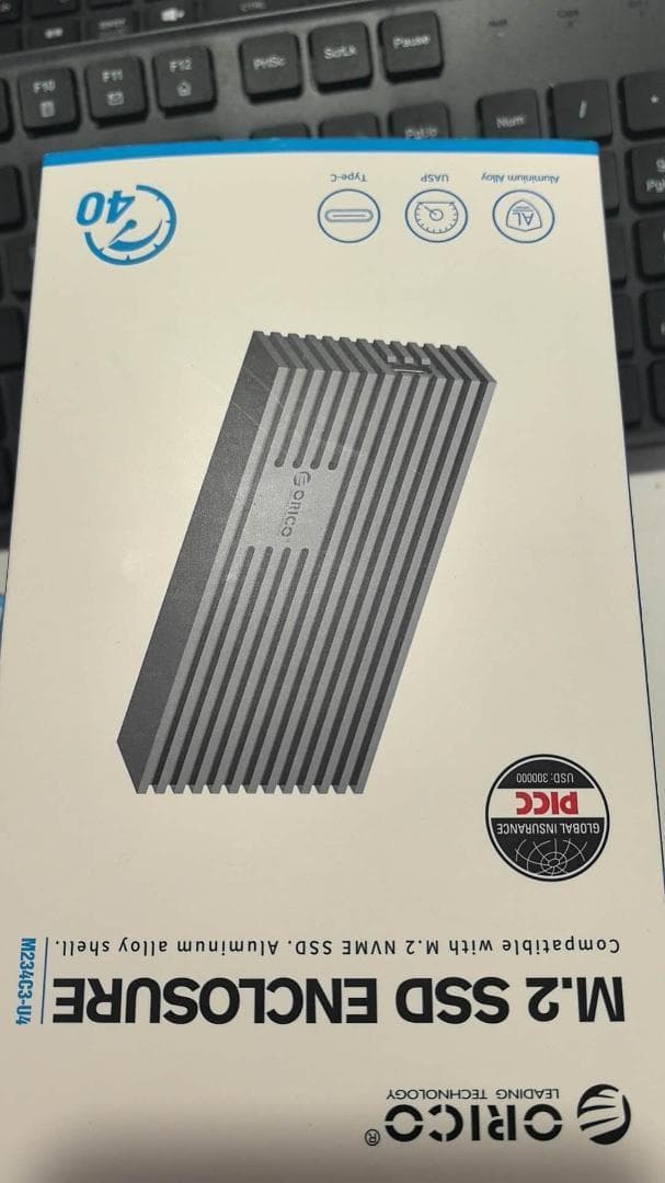 ORICO 40Gbps超高速 M.2 SSD 外付けケース 2280 NVMe