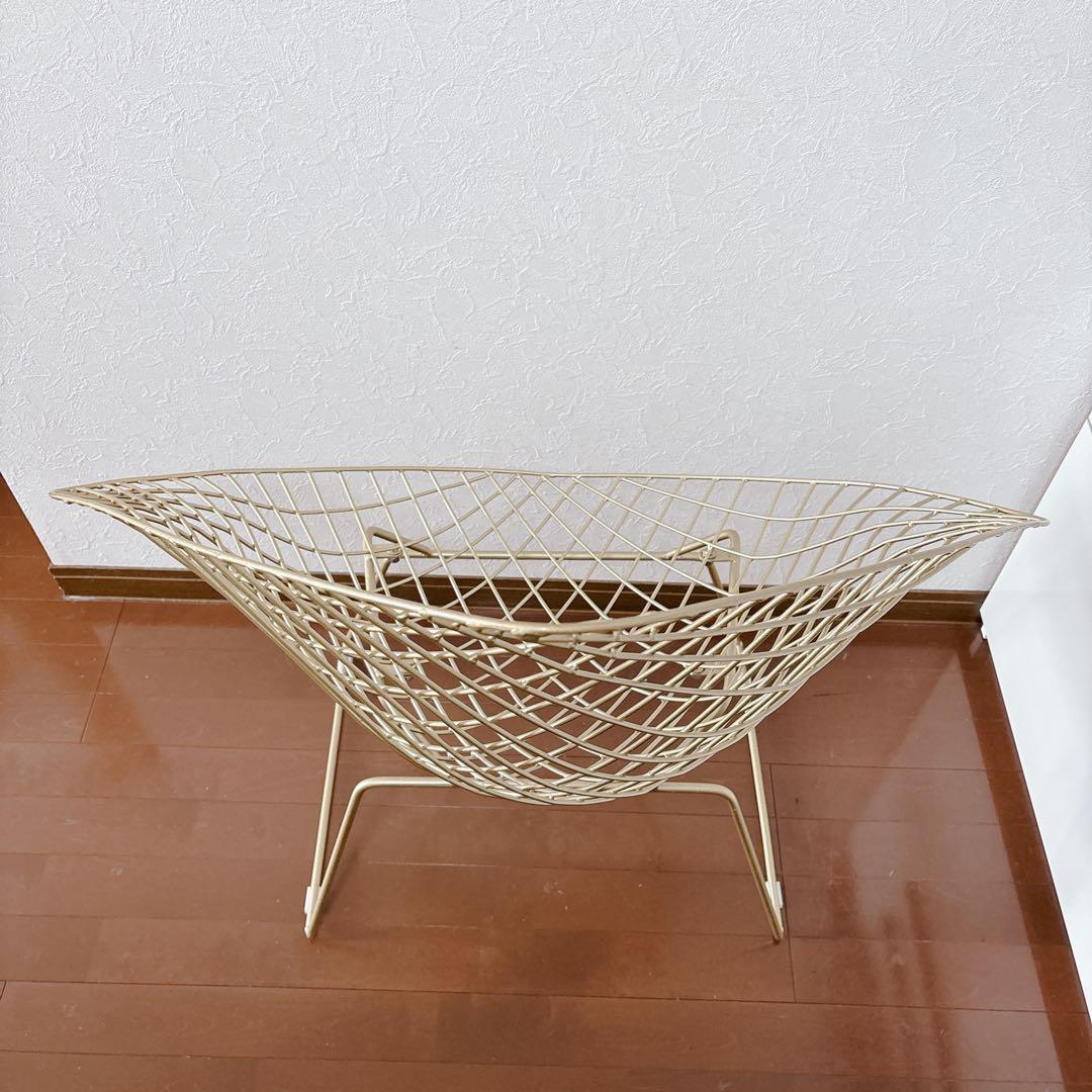 【美品】ダイヤモンドチェア ゴールド ワイヤーチェア リプロダクト 匿名配送