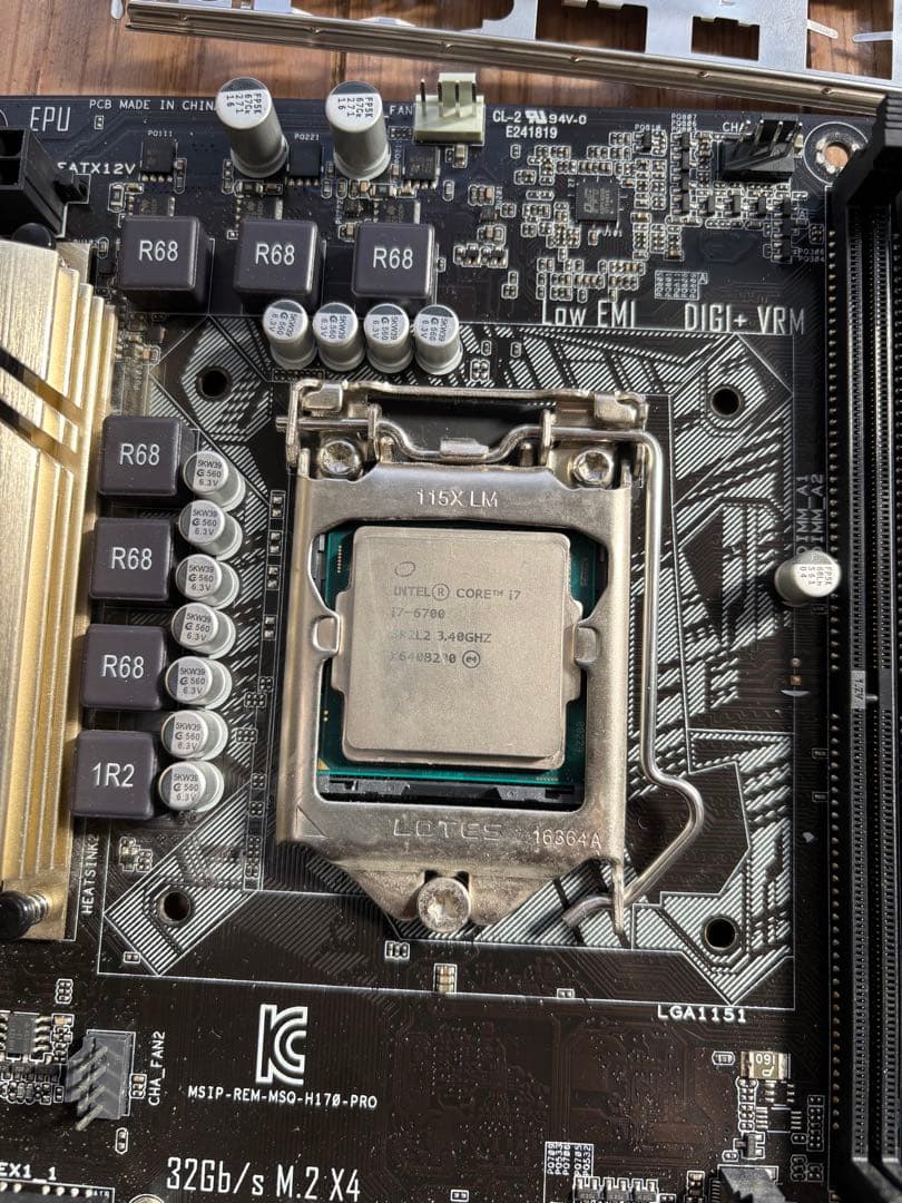 ASUS H170 PRO + I7 6700 セット