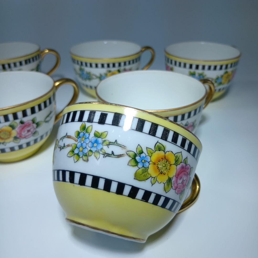 オールド、ノリタケ　カップ＆ソーサ6客　 ポット、クリーマーセット