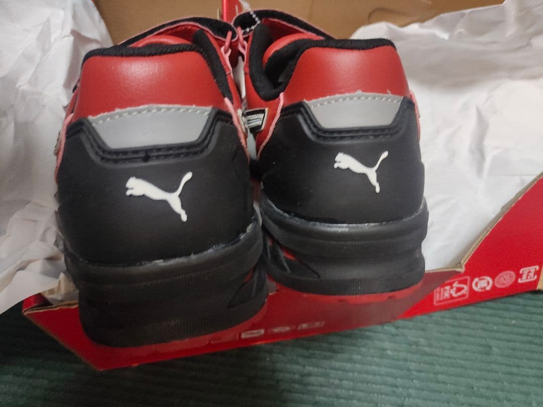 PUMA レッド 安全靴 ベルクロ