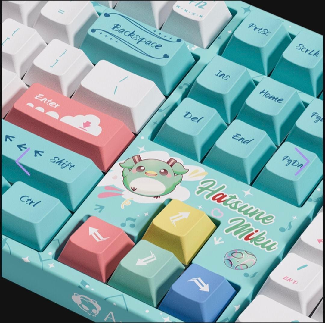 日本未発売 Akko 初音ミク コラボゲーミングキーボード マウスパッドセット