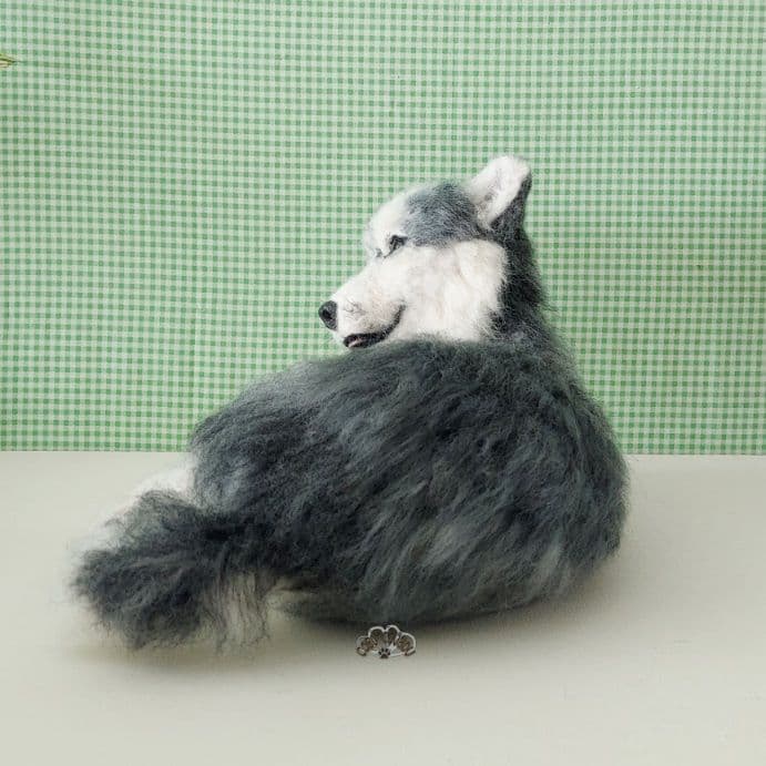 ☆シベリアンハスキー犬☆羊毛フェルト