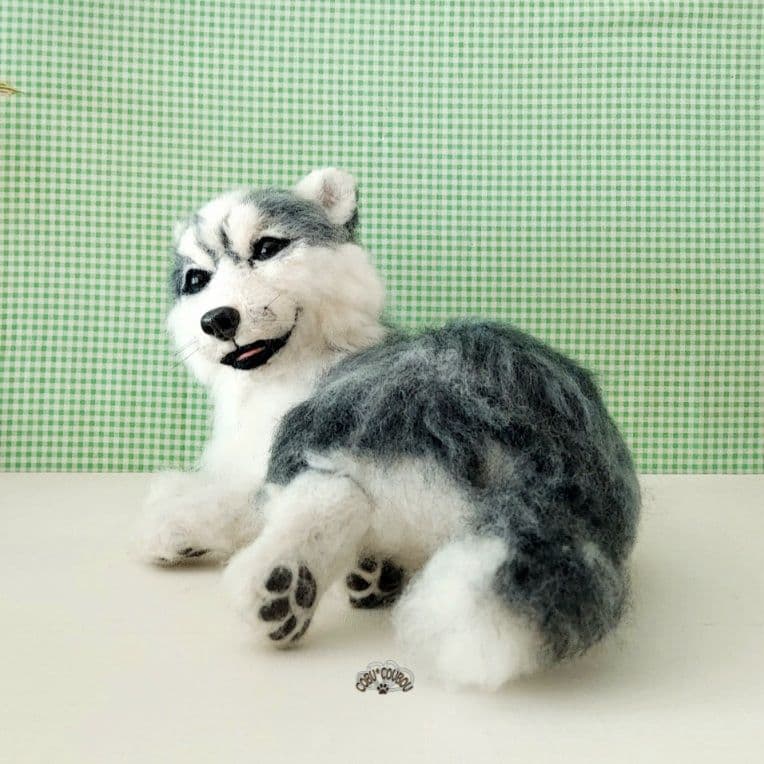 ☆シベリアンハスキー犬☆羊毛フェルト