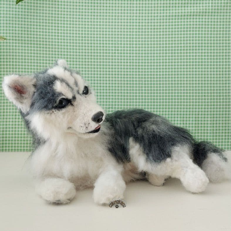 ☆シベリアンハスキー犬☆羊毛フェルト
