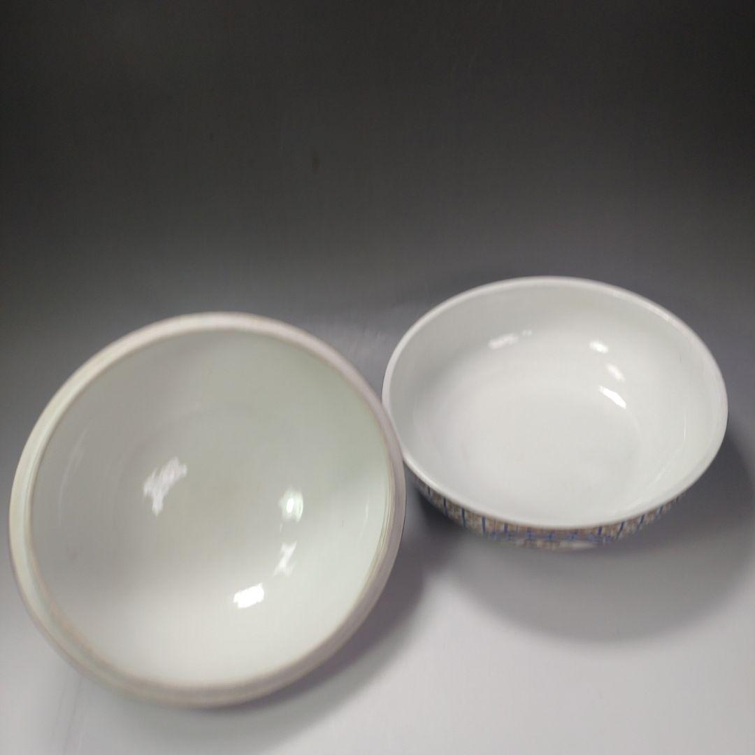 S241 蓋物　『いちご摘み　鳥文様　洋食器』『在銘』サイン在インテリア陶磁器