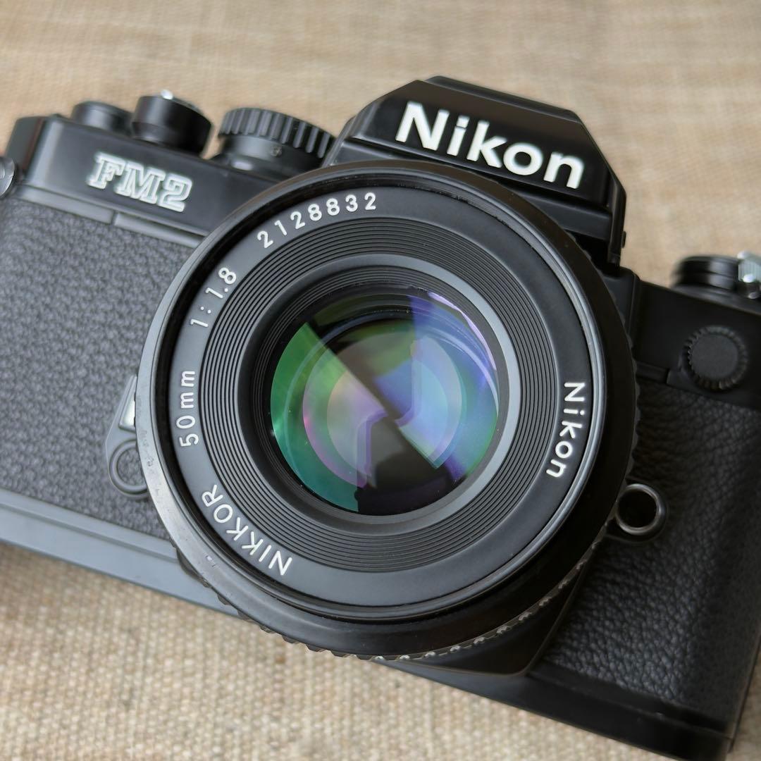 【キィートス整備品】外観美品　NIKON NEW FM2 +50mm f1.8