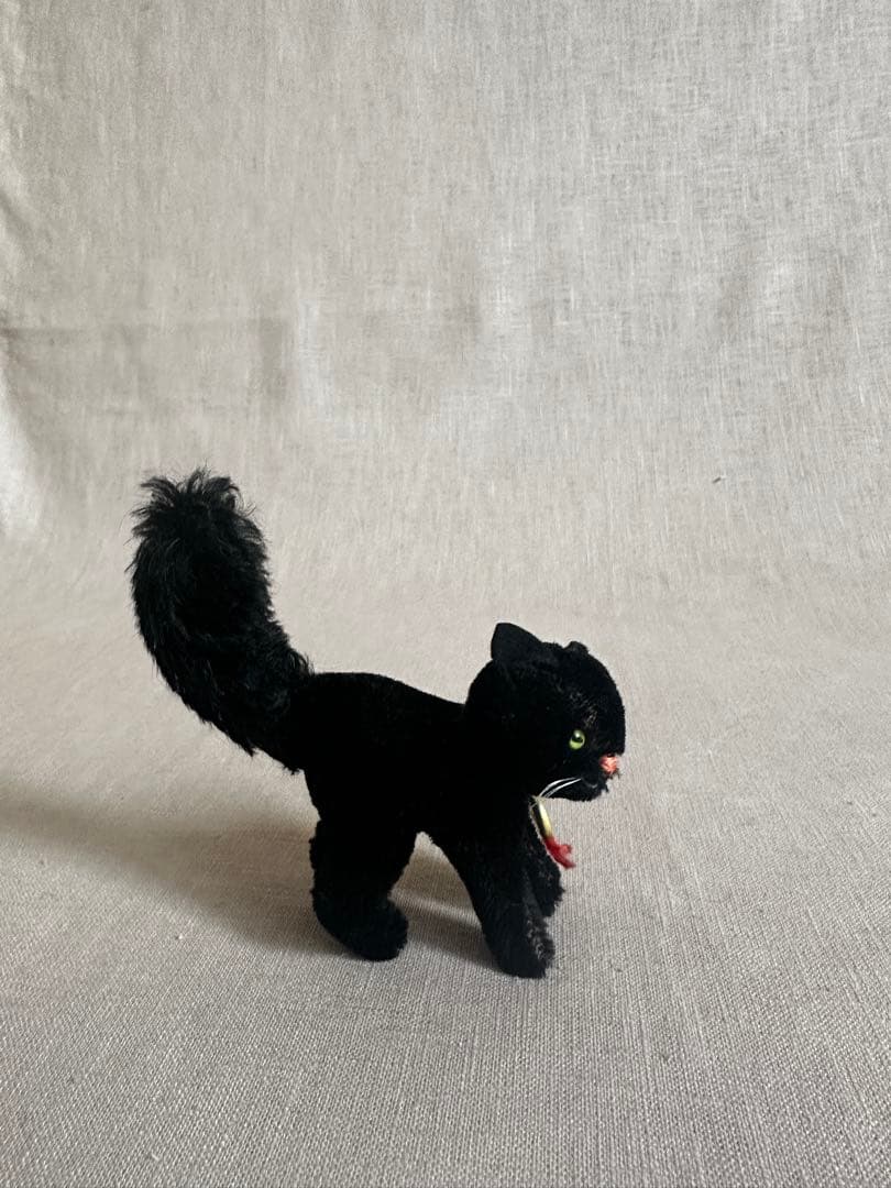 【希少】ヘルマン　ブラックキャット　ヴィンテージ ぬいぐるみ　コレクション　置物