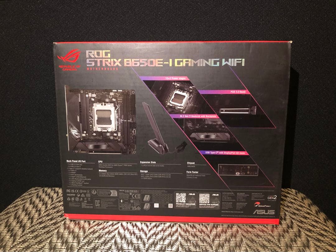未使用　ROG STRIX B650E-I GAMING WIFI マザーボード