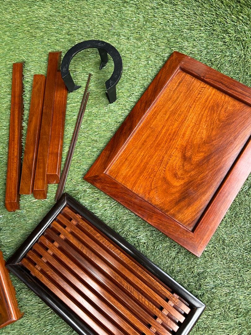 【美品】未使用品　木製火鉢 引き出し付き