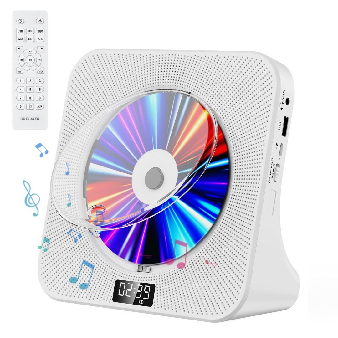 Fohil CDプレーヤー デスク Bluetooth受信/送信 Hi_corg